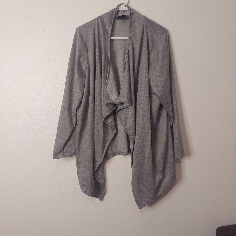 Stylish Women's Gray Open Front Cardigan